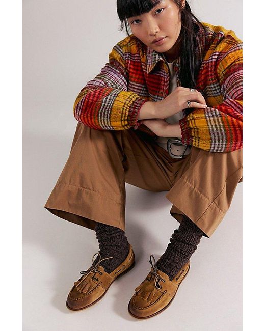 Free People Brown Benny Boat Shoes