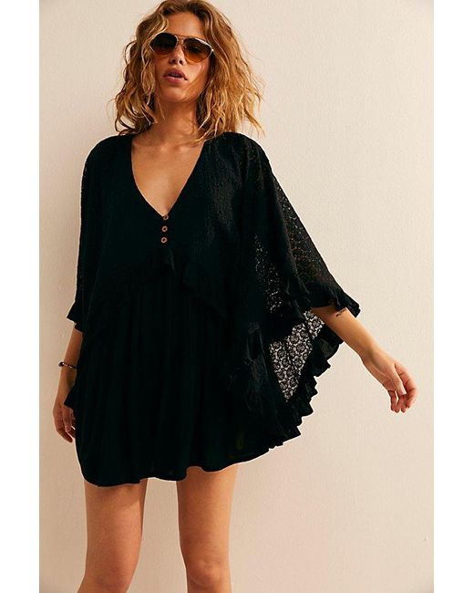 Free People Black As You Are Romper