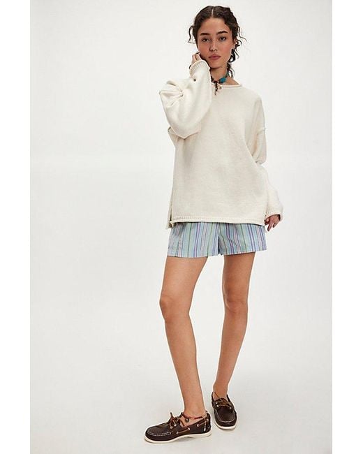 Free People Multicolor Get Free Striped Pull-On Shorts