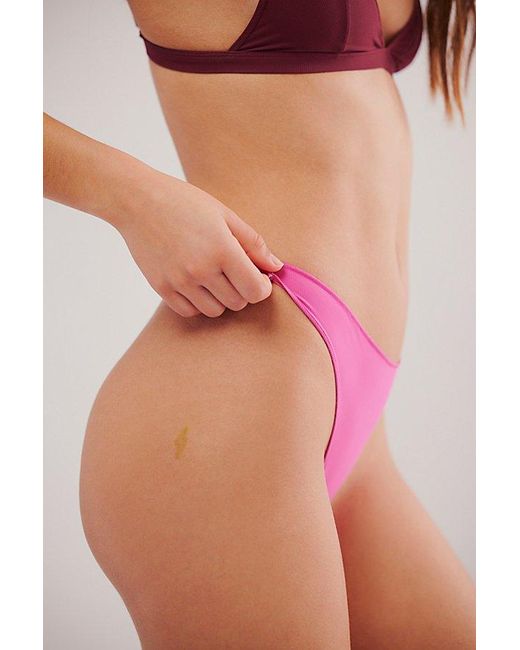 Intimately By Free People Pink Collagen Yarn Thong