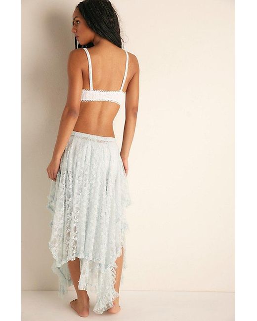 Intimately By Free People Natural French Courtship Maxi Slip Skirt