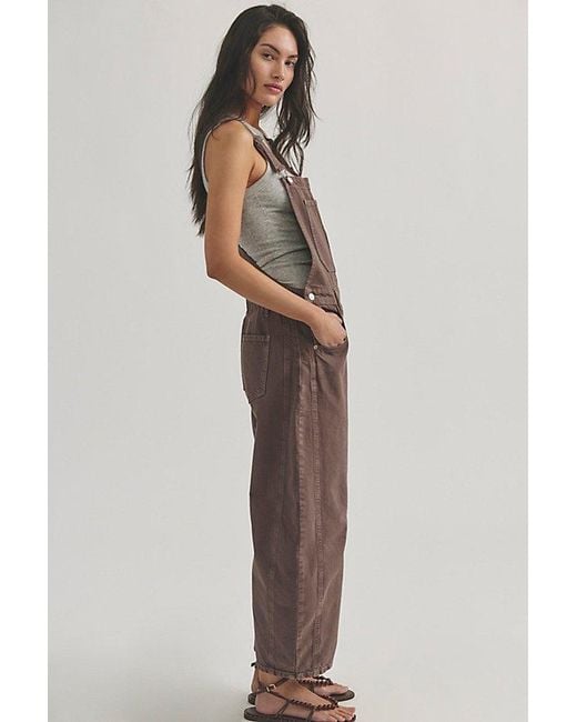 Free People Multicolor We The Free Good Luck Barrel Overalls
