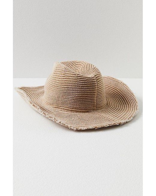Free People Natural Dylan Distressed Cowboy Hat At In Neutral