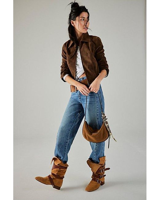Free People Brown River Vegan Jacket