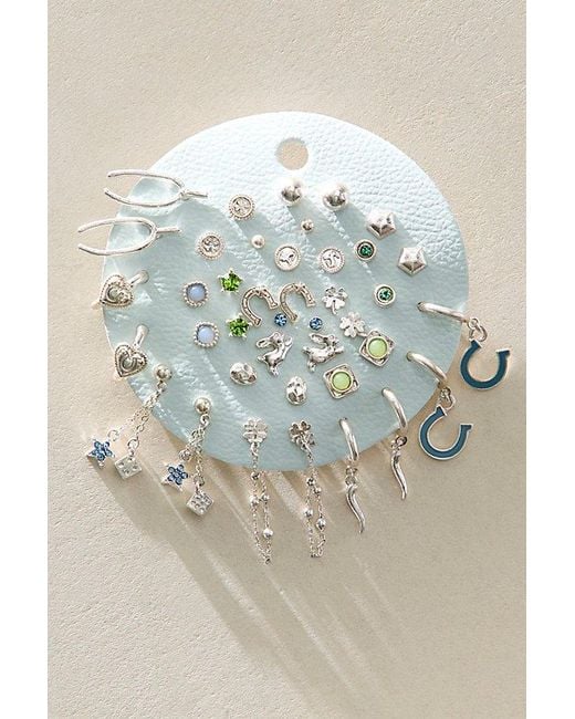 Free People Multicolor Teeny Tiny Mega Stud Earring Set
