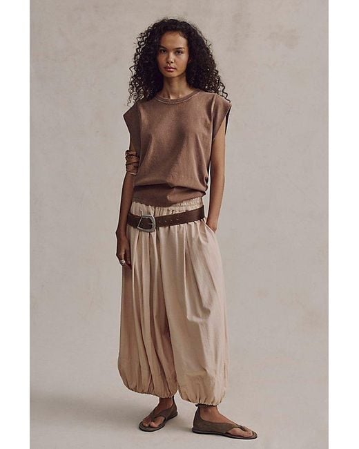 Free People Brown Atlas Muscle Tee
