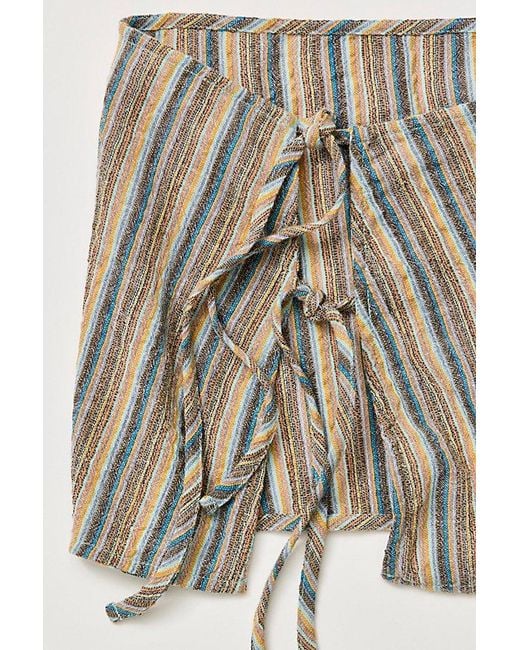Free People Natural Beach Break Stripe Sarong