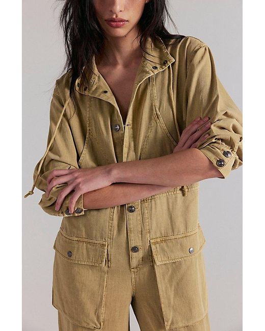 Free People Natural We The Free High-Line One-Piece Jumpsuit