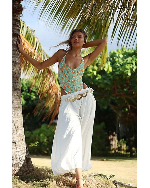 Free People Green Bubble Pop Pants