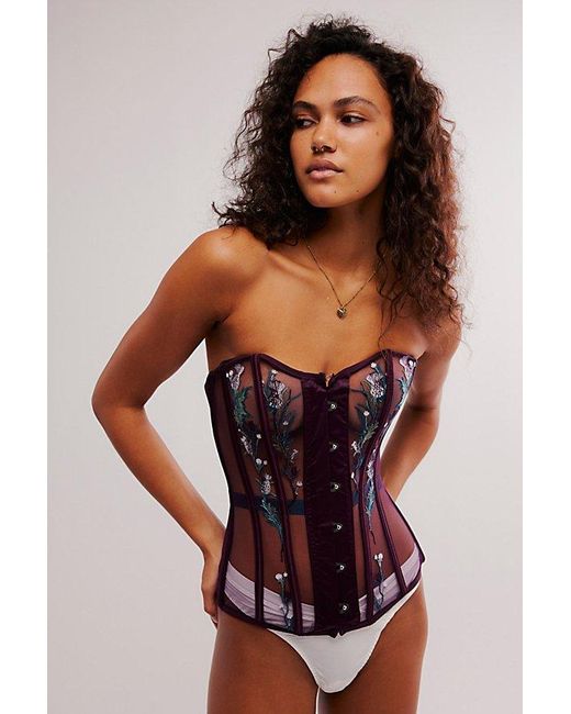 Thistle & Spire Red Cirsi Corset Cami Top