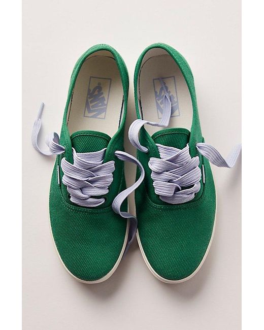 Vans Green Authentic Lowpro Suede Sneakers