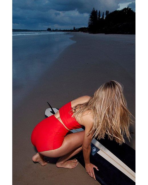 Heidi Merrick Blue Vicent Bikini Top At Free People In Poppy, Size: Small