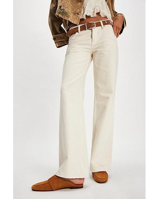 Free People Blue At Ease Embossed Loafers