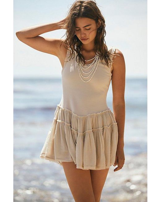free-est Brown Izi Drop-waist Mini
