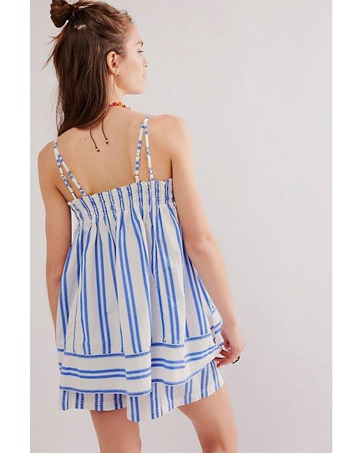 Free People Blue We The Free Pajama Party Tunic