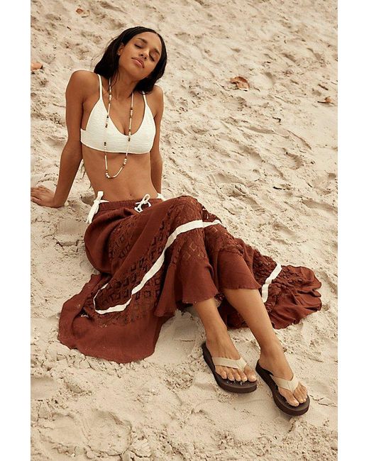 FP Vegan Collection Brown Interlude Thong Sandals By