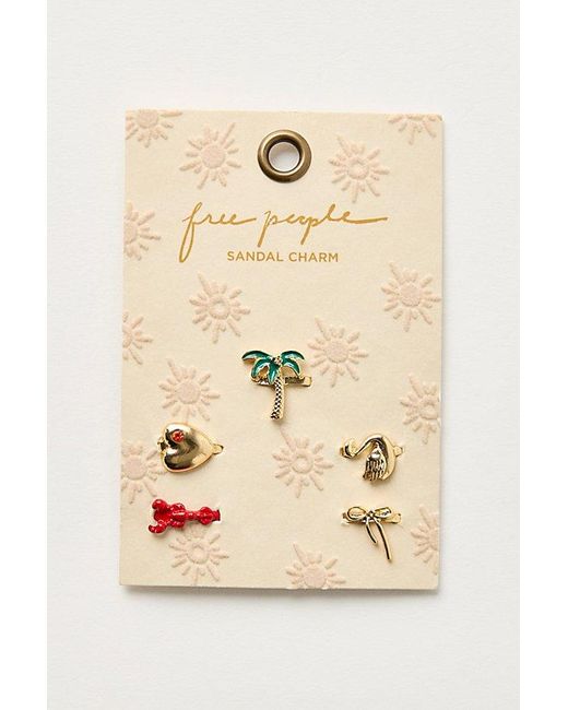 Free People Brown Sandal Charm Set