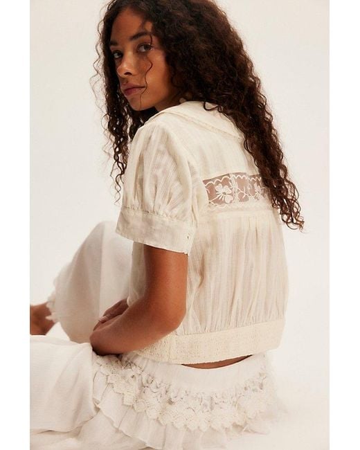 Free People Natural Vintage Whimsy Blouse