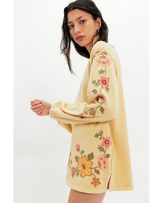 Free People Yellow Vines Long Sleeve
