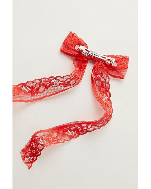Free People Red Sweet Pea Petite Bow