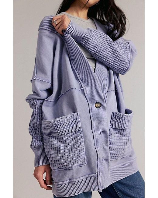 Free People Blue Brooklyn Cardi
