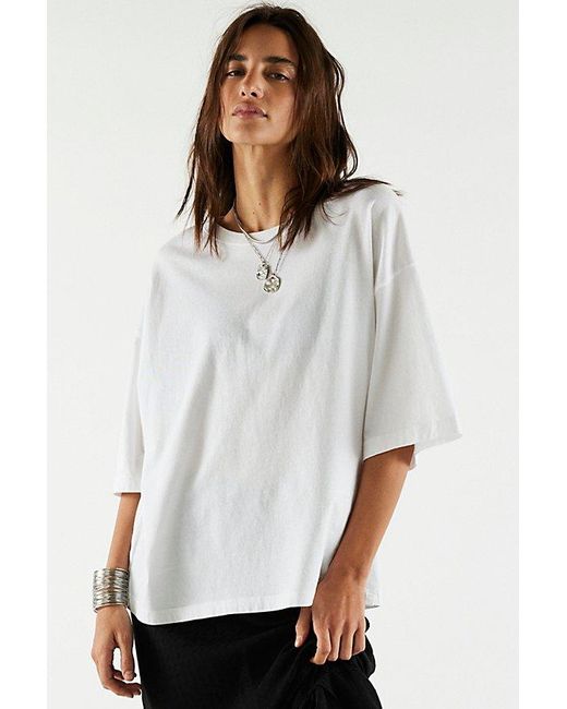 Free People White We The Free Perfect Oversized Tee