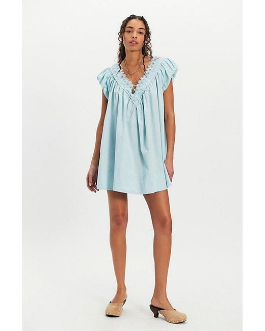 Free People Blue Sundazed Mini Dress