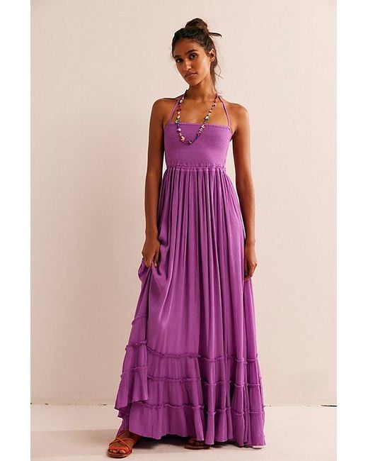 Free People Purple Extratropical Maxi Dress