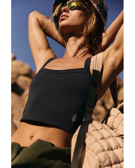 Fp Movement Black All Clear Solid Cami