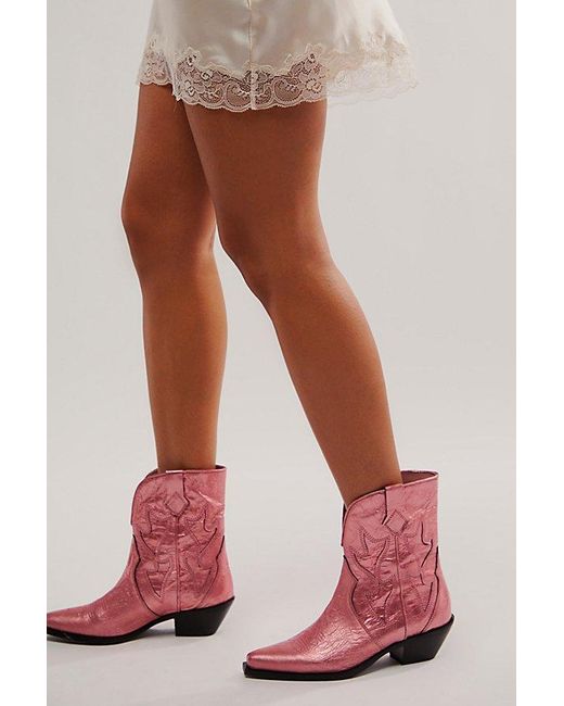 Free People Red Way Out West Cowboy Boots