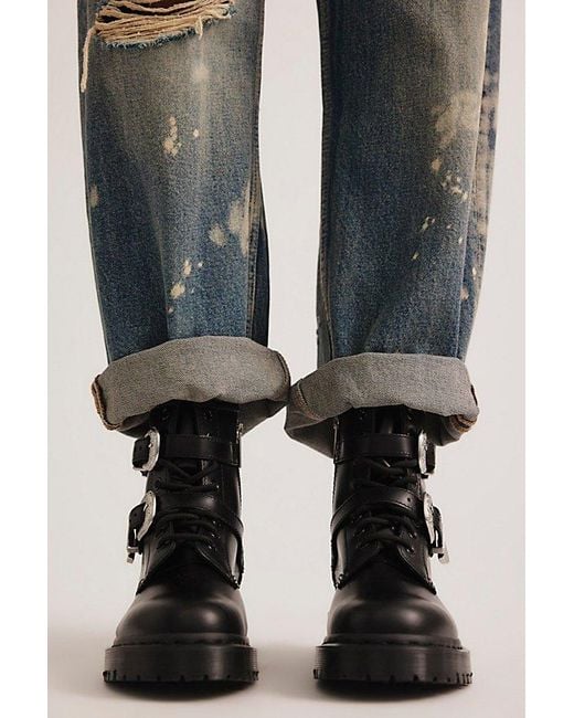 Dr. Martens Blue 1460 Bex Buckle Boots
