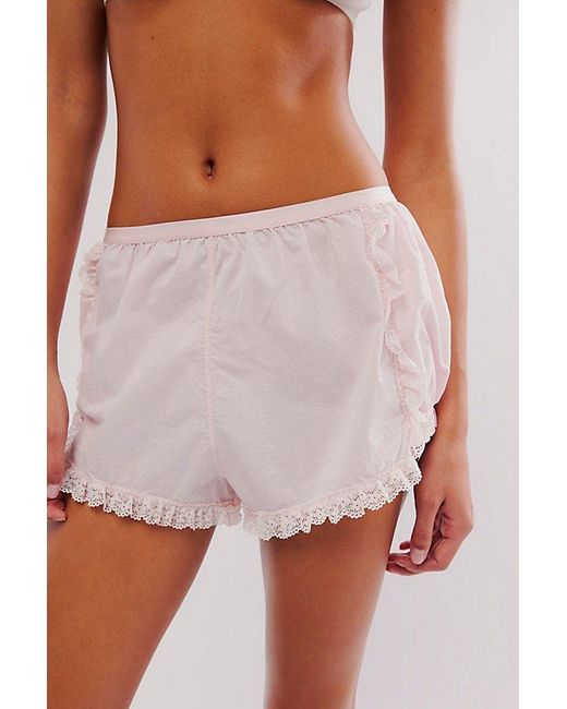 Free People Pink Forget Me Not Shorties