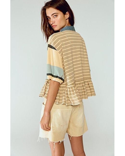 Free People Multicolor Harbor Stripe Top