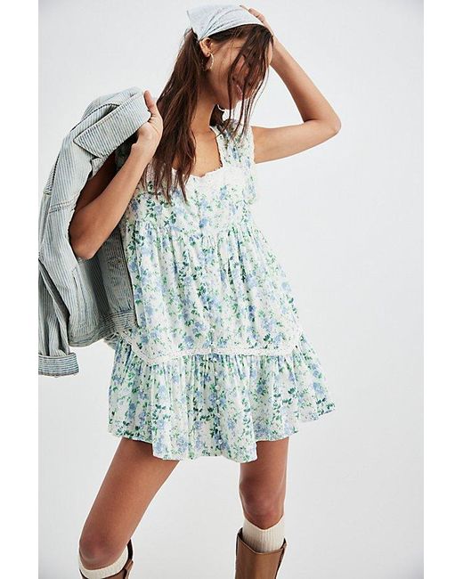 Free People Blue Alessia Mini Dress