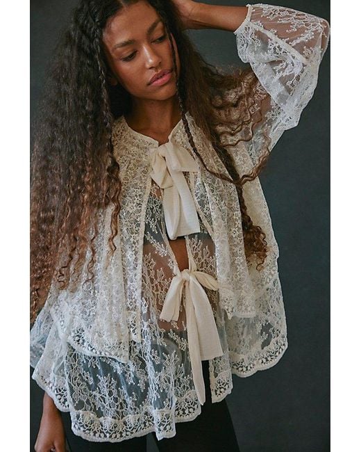 Free People Gray Goldie Knit Top