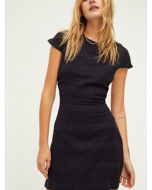 Free People Meika Mini Dress in Black 