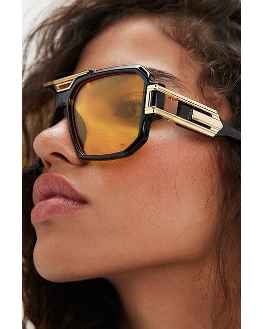 Free People Brown Corfu Oversized Aviator Sunglasses