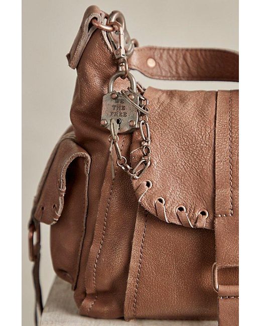 Free People Gray We The Free Baby Leigh Distressed Tote Bag