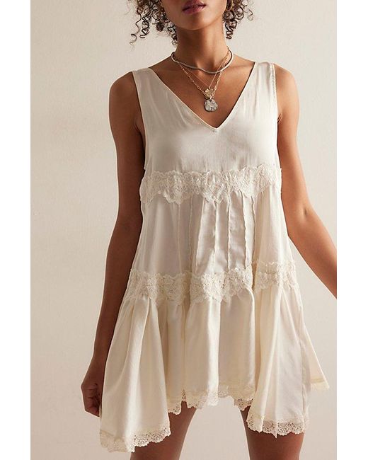 Intimately By Free People White In This Groove Mini Slip By