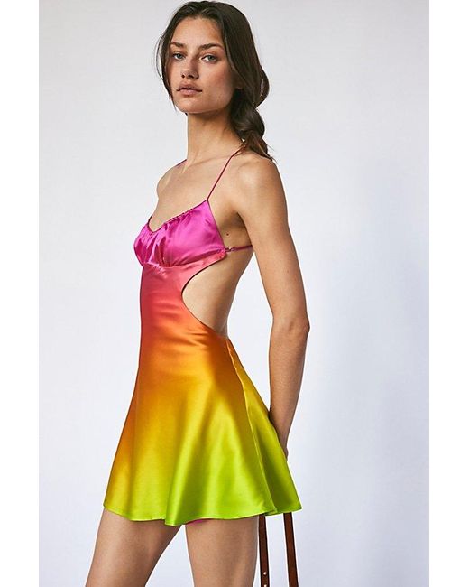 retroféte Multicolor Josefine Silk Dress