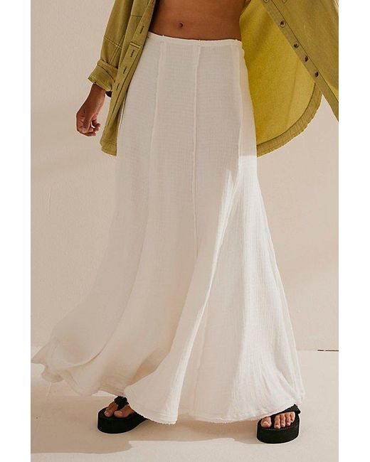 Free People Natural Caught In The Moment Maxi Skirt