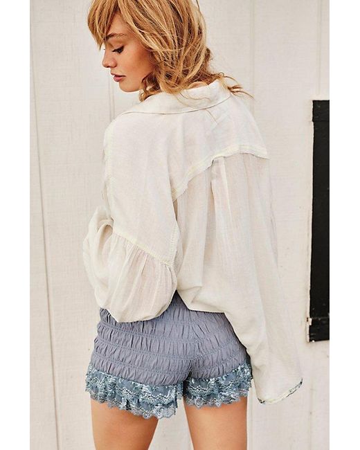 Intimately By Free People Blue In Bloom Shorties