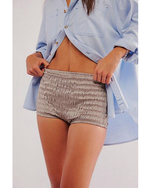 Intimately By Free People Gray Ruched Shorties