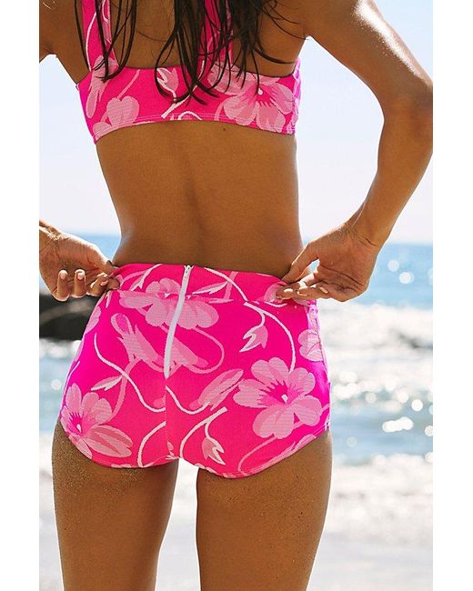 Seea Pink Georgia High-waist Surf Bottoms