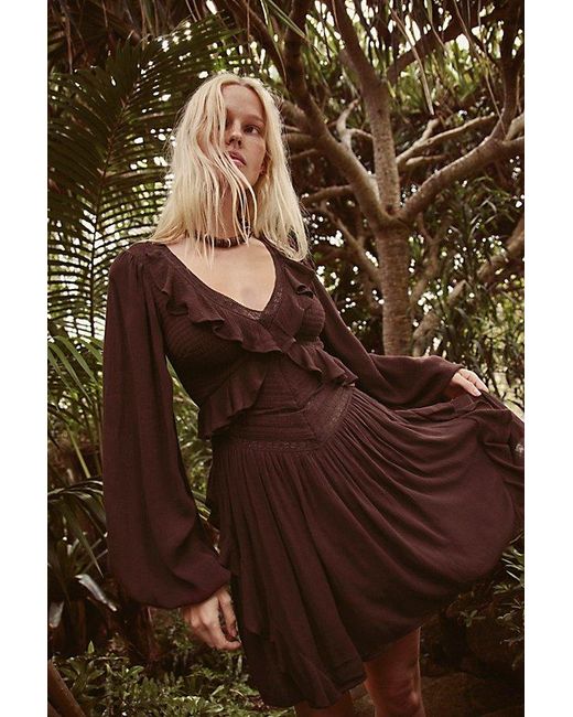 free-est Brown Marsai Mini Dress By
