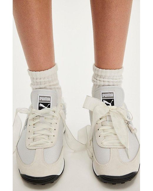 PUMA White Easy Rider Glam Athletic Sneakers