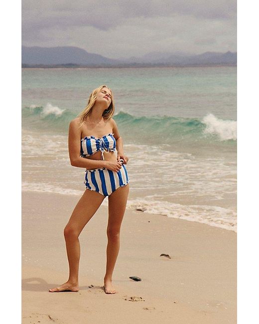 Free People Blue Free-Est The Betty Bandeau Bikini Top