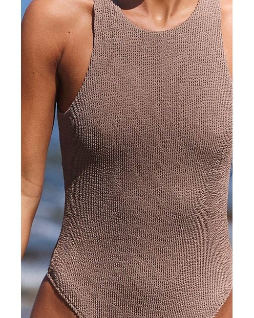 Rhythm Brown Wave Break Surf One-piece At Free People In Cocoa, Size: Small
