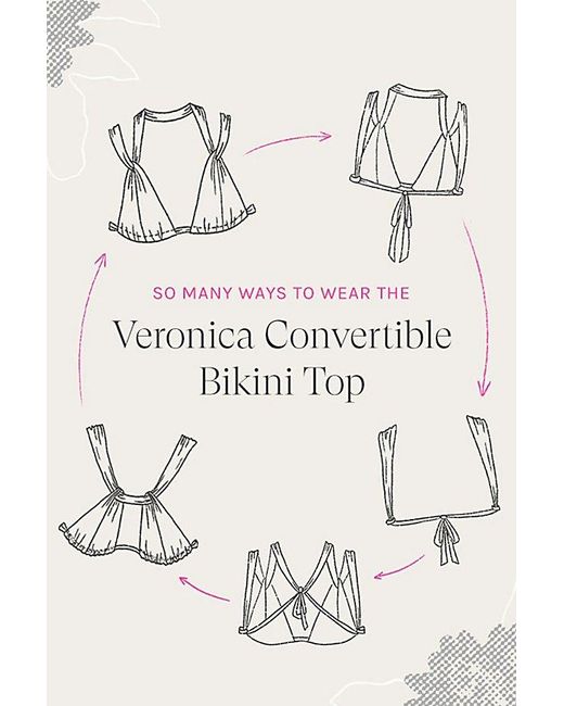 Free People Multicolor Free-est Veronica Convertible Bikini Top