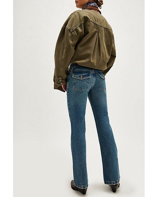 Free People Blue X Yellowstone Flora Low-Rise Bootcut Jeans
